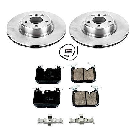 PowerStop OE Stock Replacement Low-Dust Ceramic Brake Pad and Rotor Kit, KOE6653
