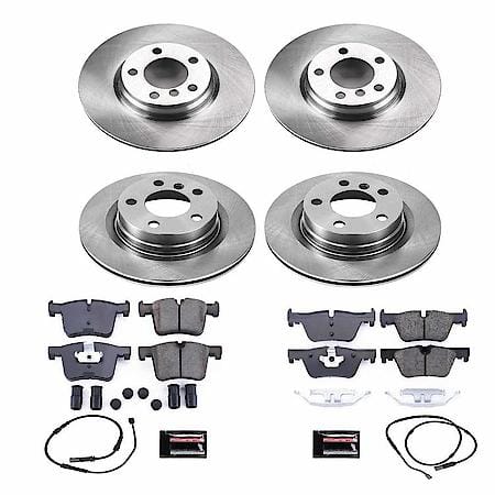 PowerStop Front and Rear Autospecialty Stock Replacement Brake Pad and Rotor Kit, KOE6853