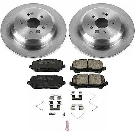 PowerStop Rear Autospecialty Stock Replacement Brake Pad and Rotor Kit, KOE6953