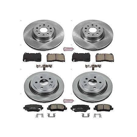 PowerStop Front and Rear Autospecialty Stock Replacement Brake Pad and Rotor Kit, KOE7817