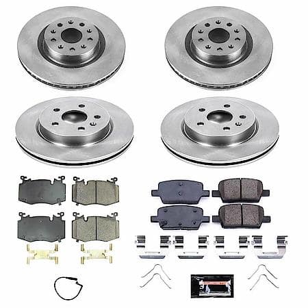 PowerStop Front and Rear Autospecialty Stock Replacement Brake Pad and Rotor Kit, KOE8341