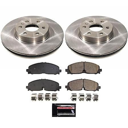 PowerStop Front Autospecialty Stock Replacement Brake Pad and Rotor Kit, KOE8741