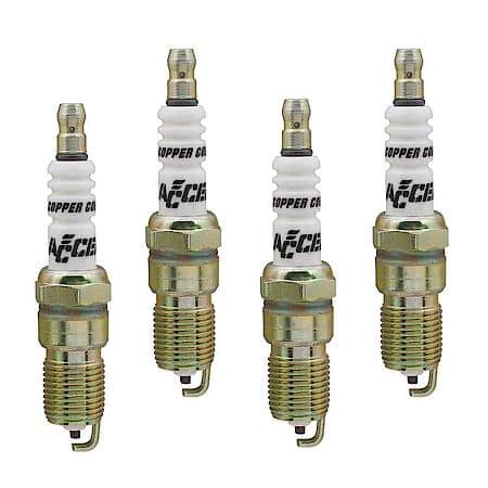 Accel HP Copper Spark Plug - 14mm Thread - .708 in Reach - Tapered Seat - 4 Pack, 0526-4