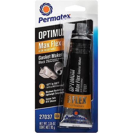 Optimum Easy-Disassembly Black RTV Silicone Gasket Maker, 3 OZ
