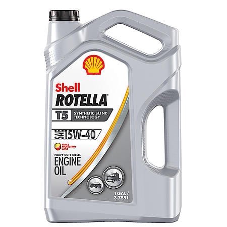 Rotella T5 15W-40 Synthetic Blend Heavy Duty Diesel Engine Oil, 1 Gallon