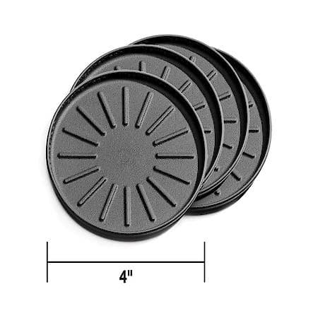 WeatherTech 4 Inch Round, Black, Without Coaster Holder, Set Of 4, 8A4CSTBK
