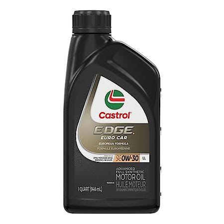 Castrol EDGE Euro 0W-30 LL Advanced Full Synthetic Motor Oil, 1 Quart, 15DAA6