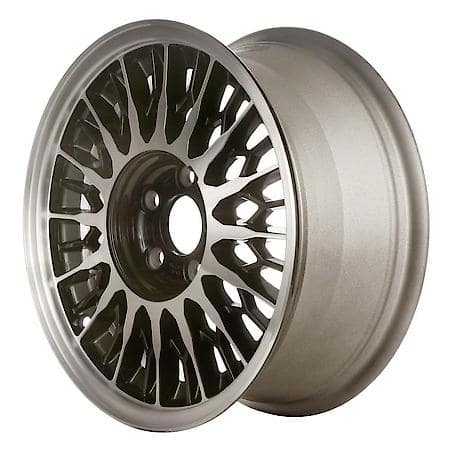 KAI Reconditioned OEM Aluminum Alloy Wheel, 16 X 7, Lacey Spoke, 5 Lug, Black, ALYFL024U45