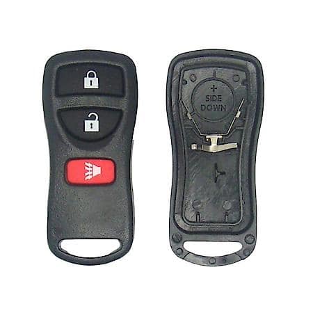 iKeyless Nissan Black Replacement Remote Shell - 3 Buttons, NISMT054