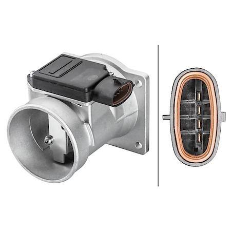 Hella Mass Air Flow Sensor - 4-Pin Connector - Bolted, 358166341