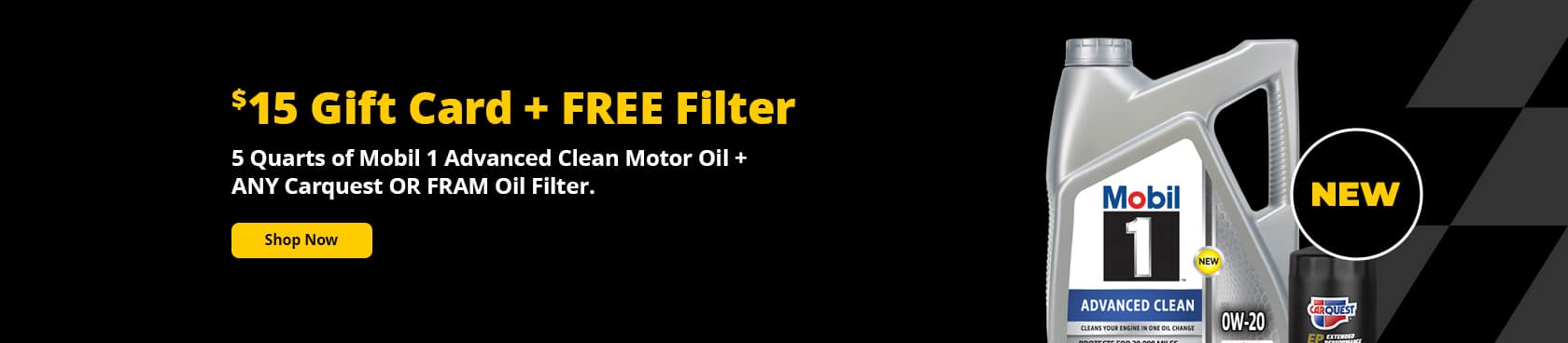 Mobil 1 Advance Clean Oil.