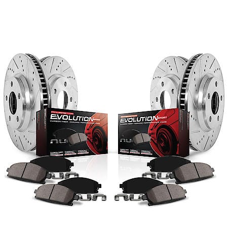 Power Stop K5864 Rear Z23 Daily Carbon Fiber Ceramic Brake Pad And Drilled Slotted Rotor Kit K5864 Advance Auto Parts