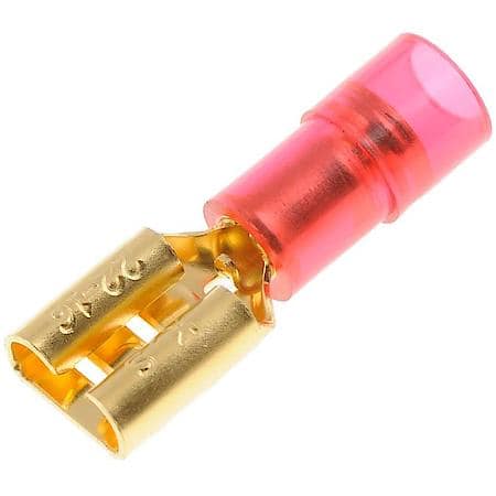 22-18 Gauge Female Audio Disconnect, .250 In, Red