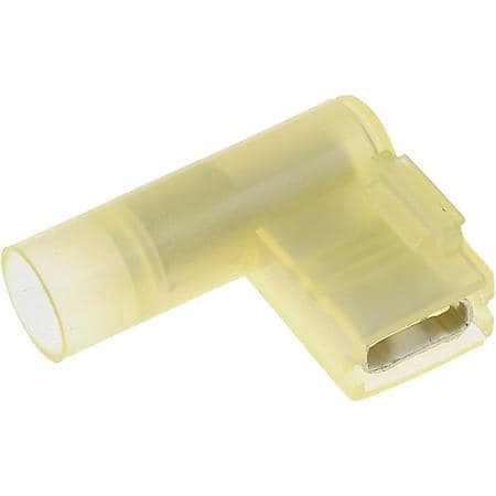 12-10 Gauge Female Flag Disconnect, .250 In., Yellow