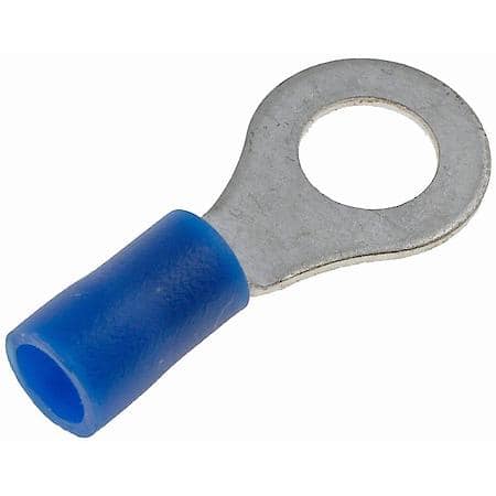 16-14 Gauge Ring Terminal, 1/4 In., Blue, Pack of 16