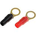 8 Gauge Ring Insulated Terminal, 3/8 In.