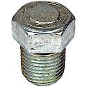 Standard Engine Oil Drain Plug: 1/8" - 27 Thread, 0.50" Head (Sold by each)