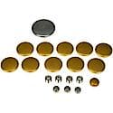 Ford Brass Expansion Plug Kit, 15 Expansion Plugs, 4 Pipe Plugs