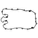 Oil Pan Gasket Set: Molded rubber, 1 Piece Set