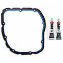 Lwr Oil Pan Gasket Hi-Temp Rubber-Ctd Fiber & Sealing Bead W/Gasket Sealant 3 Piece