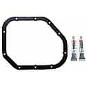 Lwr Oil Pan Gasket Hi-Temp Rubber-Ctd Fiber & Sealing Bead W/Gasket Sealant 3 Piece