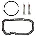 Oil Pan Gasket Set: High-Temperature Rubber-Coated Fiber, 5 Piece Set