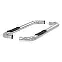 Dodge Dakota 3" Round Nerf Bars with Polished Stainless Steel