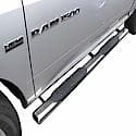 With Step Pads, 6 Inch Oval Straight, Polished, Ss, Rocker Panel Mount