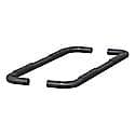 3" Round Black Steel Side Bars, Select Silverado, Sierra 1500 Extended Cab