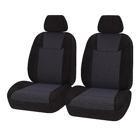 Car & SUV Seat Cover, Black Knitting, Classic, Universal, 2PK Low Back, Breathable