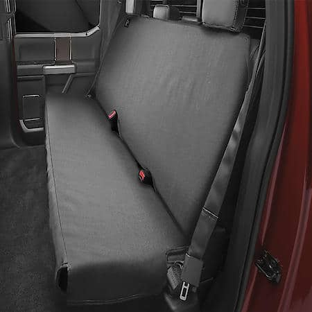 High Back Rear Bench Seat, Polycotton Twill, Charcoal, Single, Uses Headrests