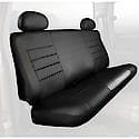 FIA SL62-40 Blk/Blk, Custom Seat Cover Rear Bench, Leatherette, Solid Black