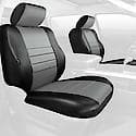 FIA SL69-41 Gray, Custom Seat Cover Front Buckets, Leatherette, Black/Gray