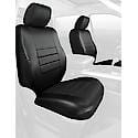 FIA SL69-41 Blk/Blk, Custom Seat Cover Front Buckets, Leatherette, Solid Black