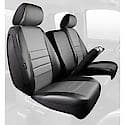 FIA SL68-23 Gray, Custom Seat Cover Front 40/20/40, Leatherette, Black/Gray