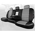 FIA SL62-85 Gray, Custom Seat Cover Rear 60/40, Leatherette, Black/Gray