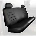 FIA SL62-10 Blk/Blk, Custom Seat Cover Rear Bench, Leatherette, Solid Black
