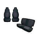 Seat Cover Kit; Blac