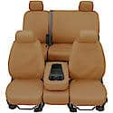 SeatSaver Custom First Row Seat Cover: Tan, Polycotton, Bucket Seats, 2 Pk