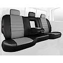 SL62-52 GRAY, Custom Seat Cover Rear 40/60, Leatherette, Black/Gray