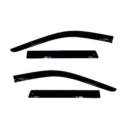 Ventvisor Window Visors: Outside Mount, Smoke, Front And Rear, 4 Pc