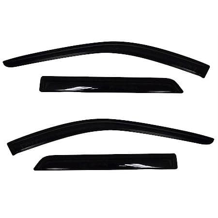 Ventvisor Window Visors: Outside Mount, Smoke, Front And Rear, 4 Pc