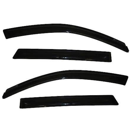 Ventvisor Window Visors: Outside Mount, Smoke, Front And Rear, 4 Pc