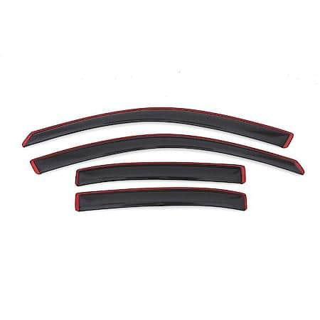 Ventvisor Window Visors: In-Channel Mount, Smoke, Front And Rear, 4 Pc