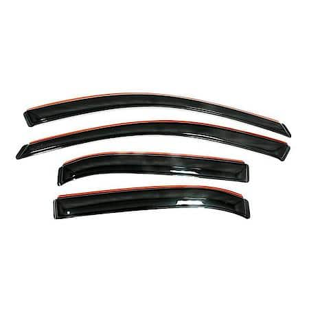 Ventvisor Window Visors: In-Channel Mount, Smoke, Front And Rear, 4 Pc