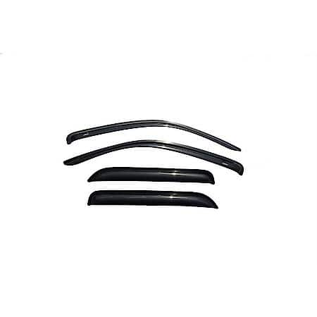 Ventvisor Window Visors: Outside Mount, Smoke, Front And Rear, 4 Pc