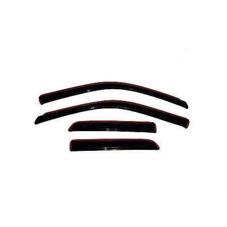 Ventvisor Window Visors: In-Channel Mount, Smoke, Front And Rear, 4 Pc