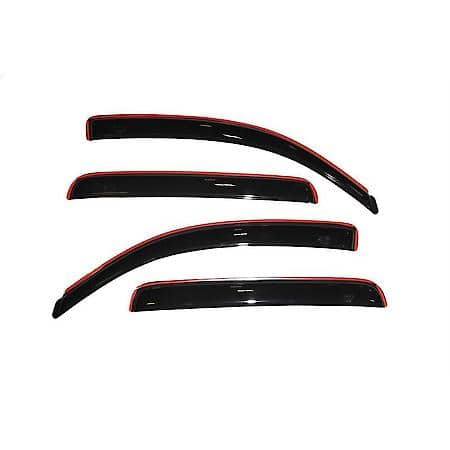 Ventvisor Window Visors: In-Channel Mount, Smoke, Front And Rear, 4 Pc