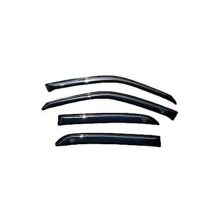 Ventvisor Window Visors: Outside Mount, Smoke, Front And Rear, 4 Pc