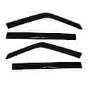 Ventvisor Window Visors: Outside Mount, Smoke, Front And Rear, 4 Pc